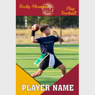 Rocky Mountain High School flag football banner
