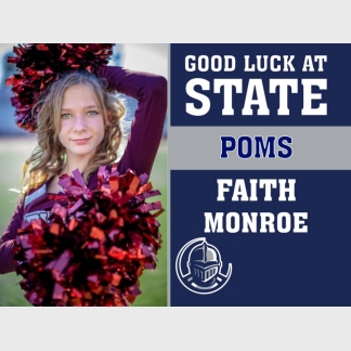 Severance High School state poms yard sign