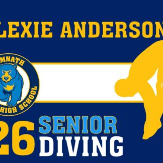 Timnath Middle High School diving yard sign
