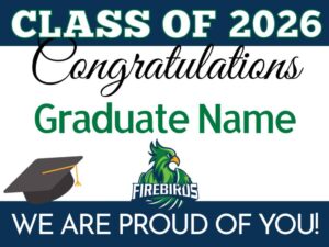 windsor charter early college graduation yard signs