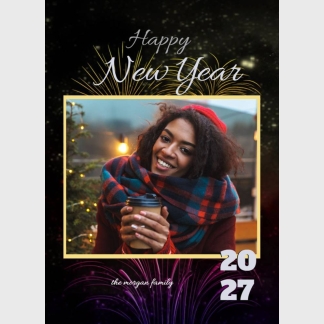 Happy New Year photo card