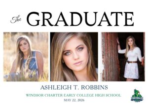 windsor charter early college graduation announcements