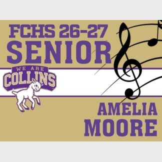Fort Collins High School Band Senior yard sign