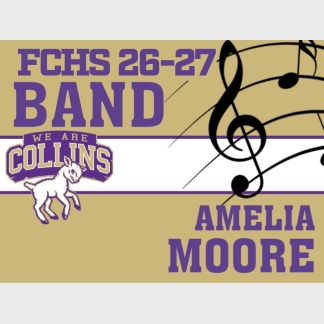 Fort Collins High School Band yard sign