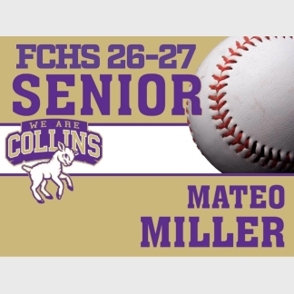 Fort Collins High School baseball yard signs