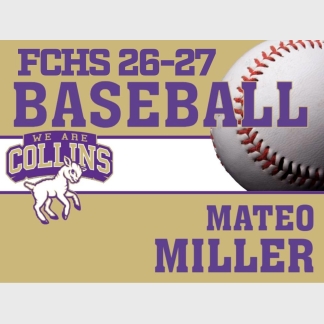 Fort Collins High School baseball yard signs
