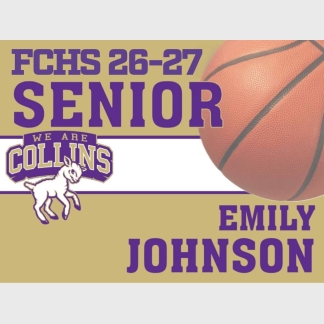 Fort Collins High School basketball yard signs