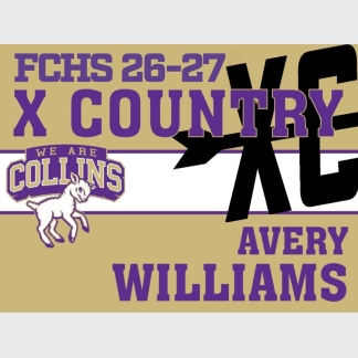 Fort Collins High School cross country yard signs