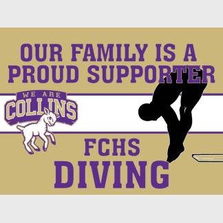 Fort Collins High School diving yard signs
