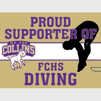 Fort Collins High School diving yard signs