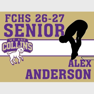Fort Collins High School diving yard signs