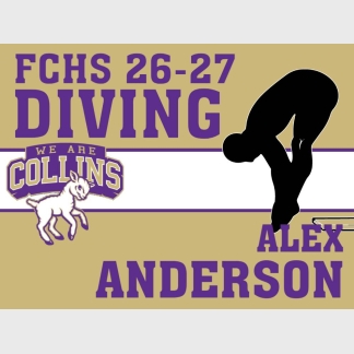 Fort Collins High School diving yard signs