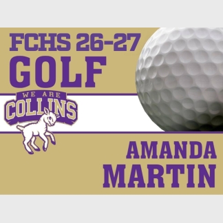 Fort Collins High School golf yard signs
