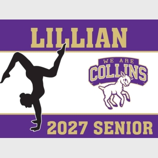Fort Collins High School gymnastics yard signs