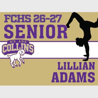 Fort Collins High School gymnastics yard signs