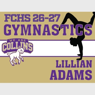 Fort Collins High School gymnastics yard signs