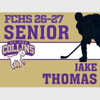Fort Collins High School ice hockey yard signs