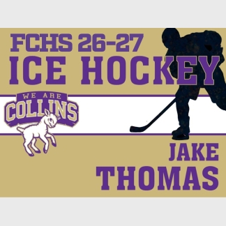 Fort Collins High School ice hockey yard signs