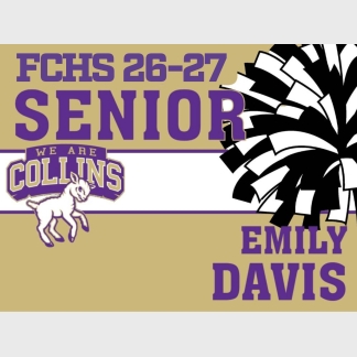 Fort Collins High School poms yard signs