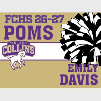 Fort Collins High School poms yard signs