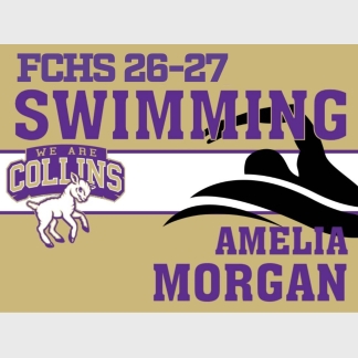 Fort Collins High School swimming yard signs