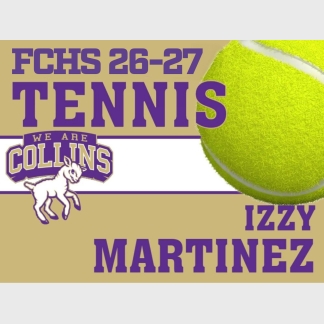 Fort Collins High School tennis yard signs