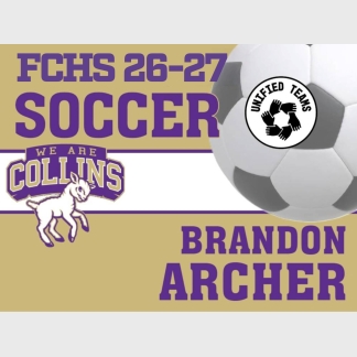 Fort Collins High School unified soccer yard signs