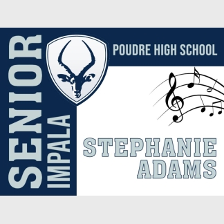 Poudre High School senior band yard sign