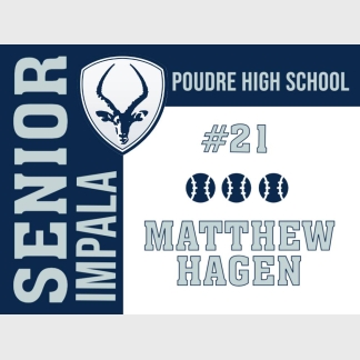 Poudre High School senior baseball yard sign