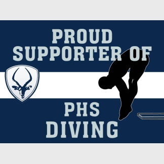 Poudre High School diving yard sign