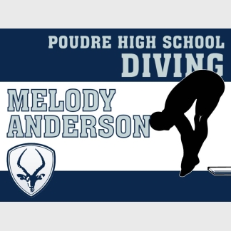 Poudre High School diving yard sign