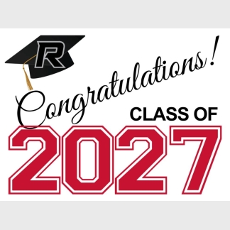 Roosevelt High School graduation yard signs