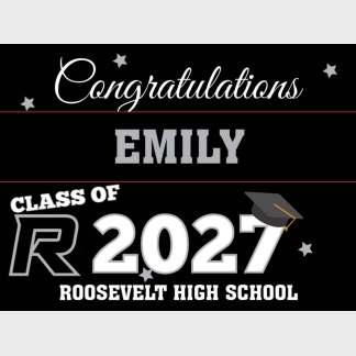 Roosevelt High School graduation yard signs