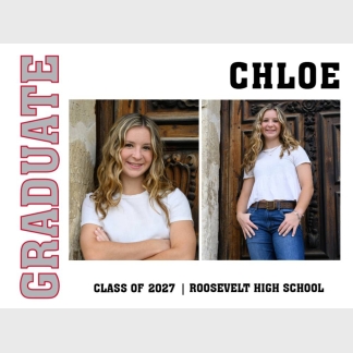 Roosevelt High School graduation photo yard signs