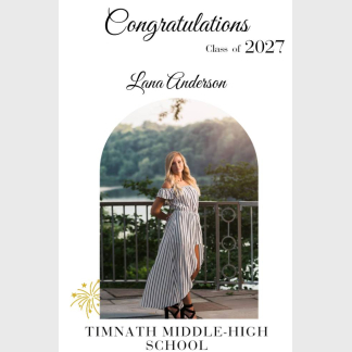Timnath Middle High School Graduation photo sign