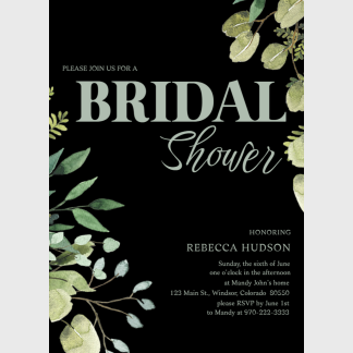 bridal shower floral invitation
