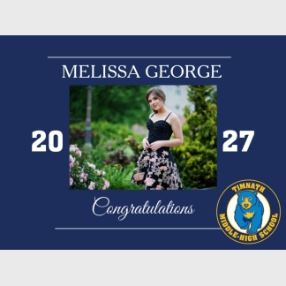 Timnath Middle High School graduation photo yard signs