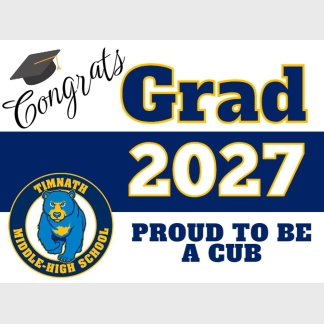 Timnath Middle High School graduation yard signs