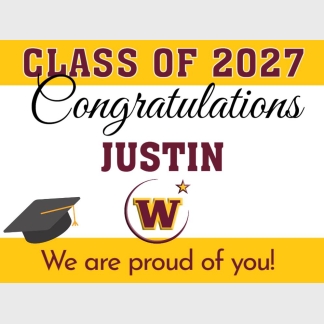 Windsor High School graduation yard signs