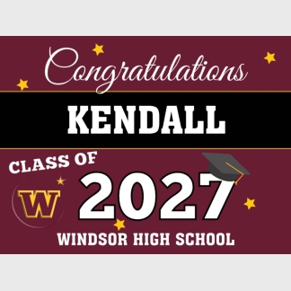 Windsor High School graduation yard signs