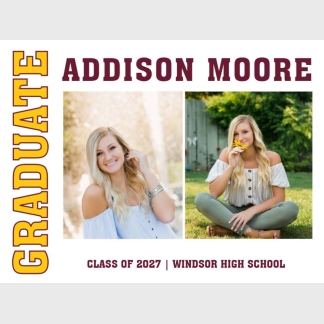 Windsor High School graduation photo yard signs