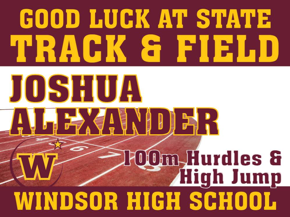 Windsor High School Track state yard signs