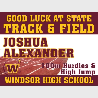 windsor high school track & field yard sign