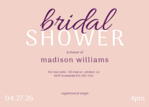 custom bridal shower invitations