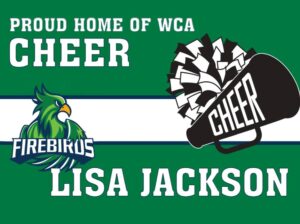 windsor charter cheerleading yard sign