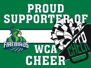 windsor charter cheerleading yard sign