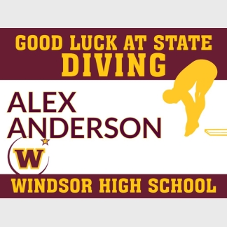 windsor high school diving yard sign