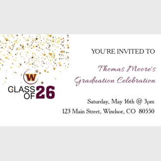 Windsor High School Graduation insert cards