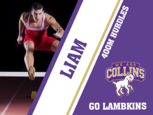 Fort Collins High School track yard signs