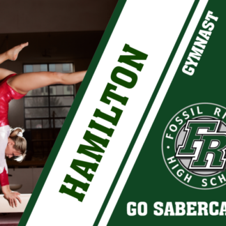 Fossil Ridge High School Gymnastics yard signs